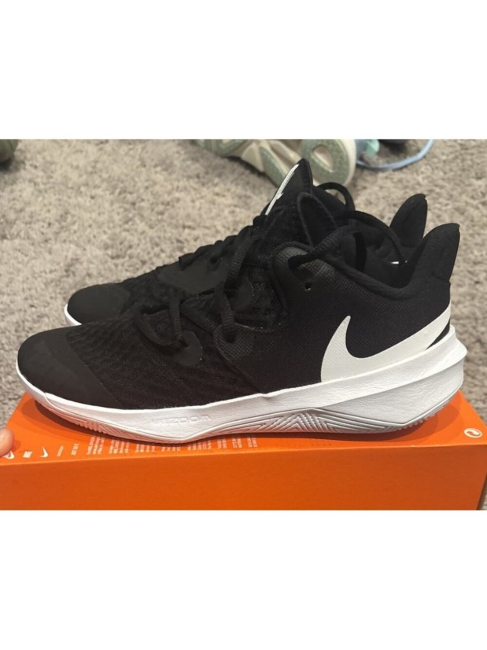 Nike HyperSpeed Court Volleyball Shoes CI2964-010 Black White Womens Size 9.5